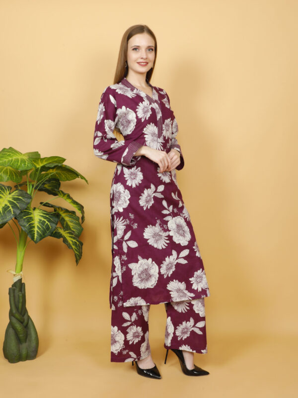 Floral wine Co-Ord Set - Image 3