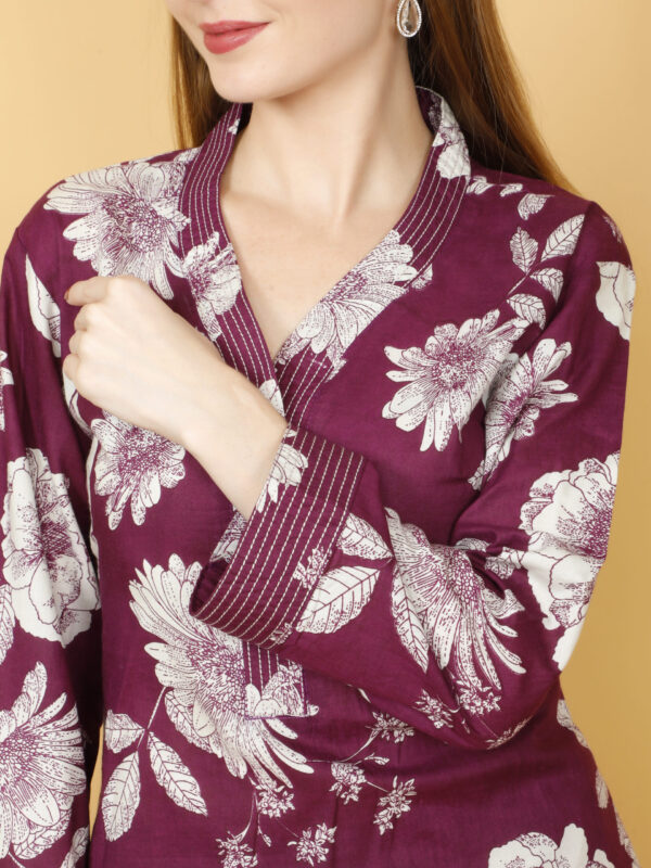 Floral wine Co-Ord Set - Image 5